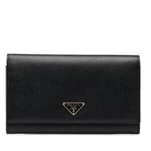 #PRADA Saffiano Wallet Black